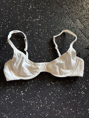 Skims White Underwire Cotton Bra - Women's Intimates